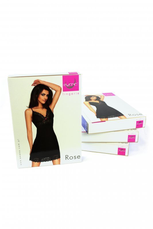 Ewana Rose černá Noční košilka