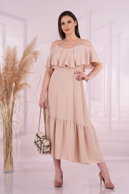 Merribel Sunlov Beige Šaty