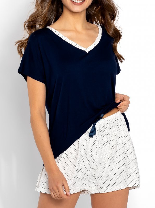 Momenti Per Me Celine Navy-Ecru Dámské pyžamo