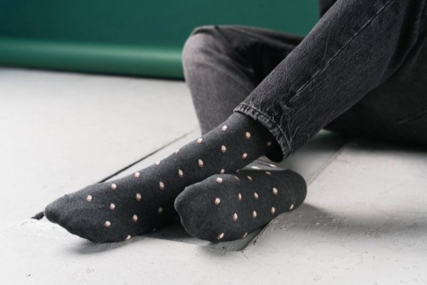 Steven 056-147 šedý melanž Pánské ponožky