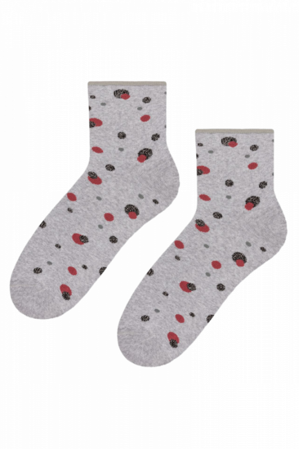 Steven 123 053 puntíky šedé Dámské ponožky