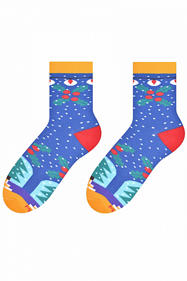 More 078 126 vánoční modré Ponožky