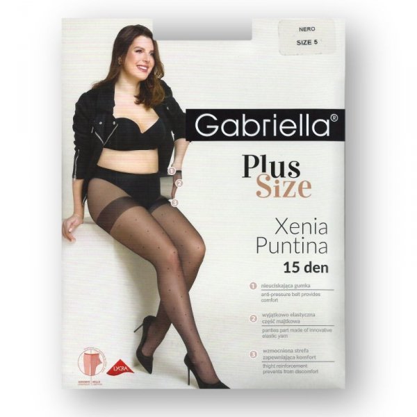 Gabriella Xenia Puntina 169 plus nero Punčochové kalhoty