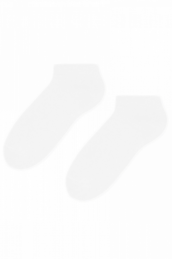 Steven 045 bílé Pánské kotníkové ponožky