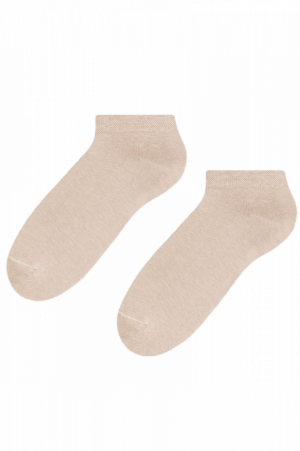 Steven 045 světle béžové Pánské kotníkové ponožky
