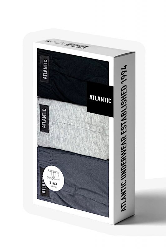 Atlantic 007 3-pak cz/sz/gr Pánské boxerky