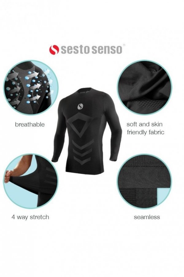 Sesto Senso Thermo Active CL40 černé Pánské termoaktivní tričko