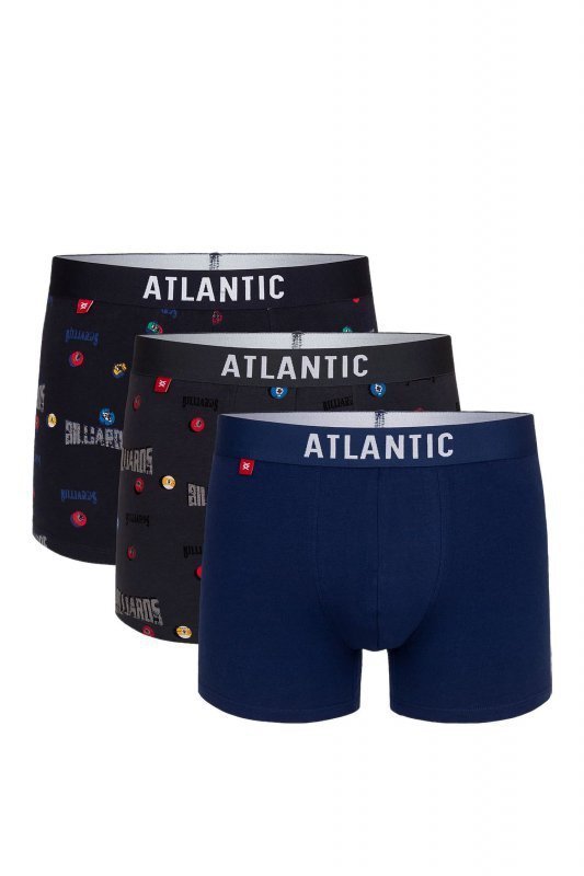 Atlantic 011/03 3-pak grf/nie/gra Pánské boxerky