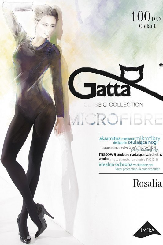 Gatta Rosalia microfibre 100 den nero plus Punčochové kalhoty