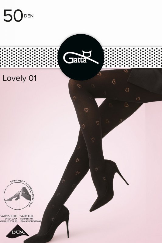 Gatta Lovely 01 50 den černé Punčochové kalhoty