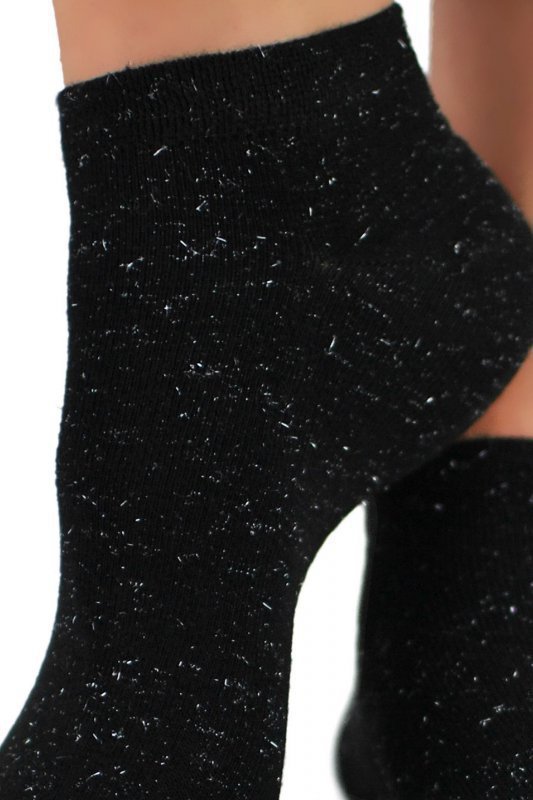 Noviti ST 022 W 01 lurex stříbro-černé Dámské ponožky