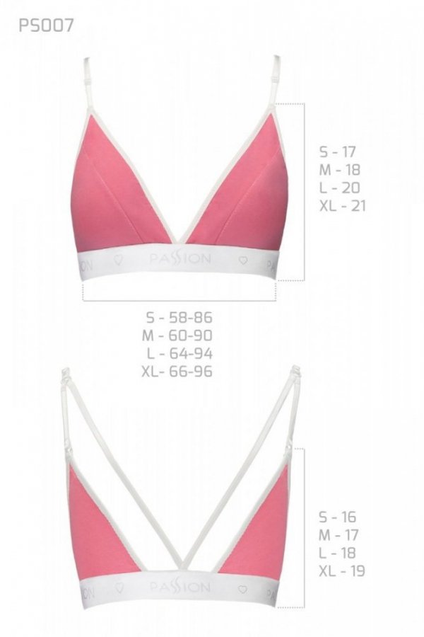 PS007 TOP pink biustonosz bawełniany