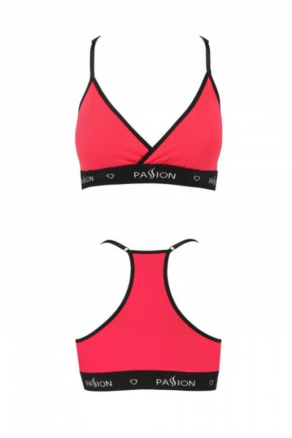 PS008 TOP red sportowy biustonosz bawełniany