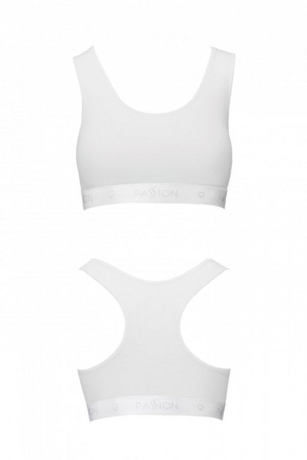 PS010 TOP white biustonosz bawełniany