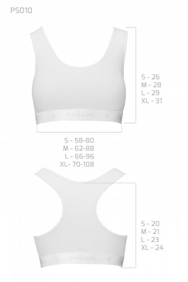 PS010 TOP white biustonosz bawełniany