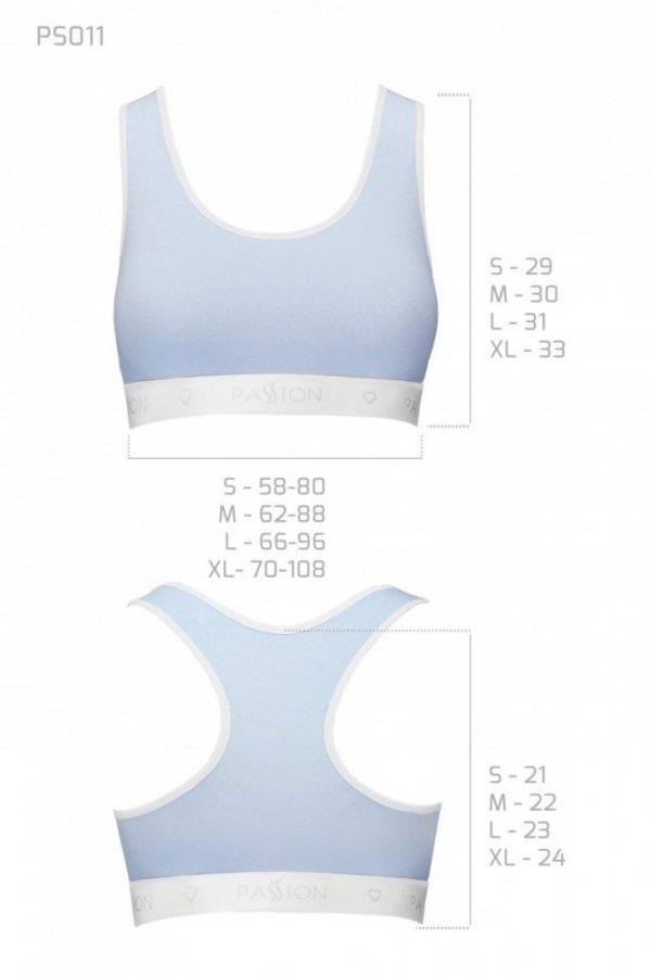 PS011 TOP blue biustonosz bawełniany