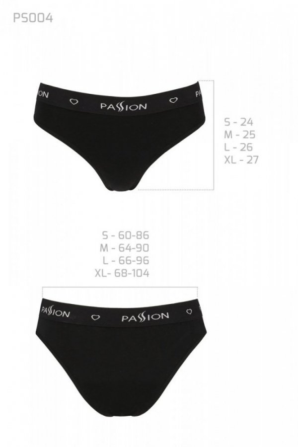 PS004 PANTIES black figi bawełniane