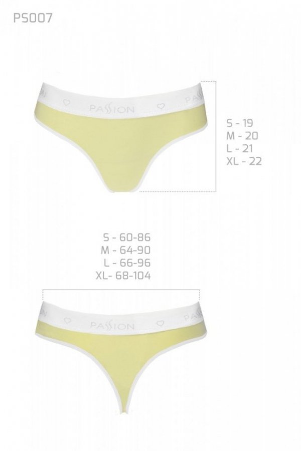 PS007 PANTIES yellow stringi bawełniane