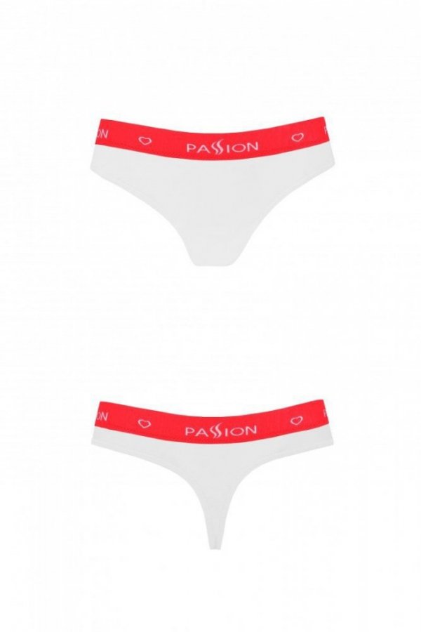 PS009 PANTIES white stringi bawełniane