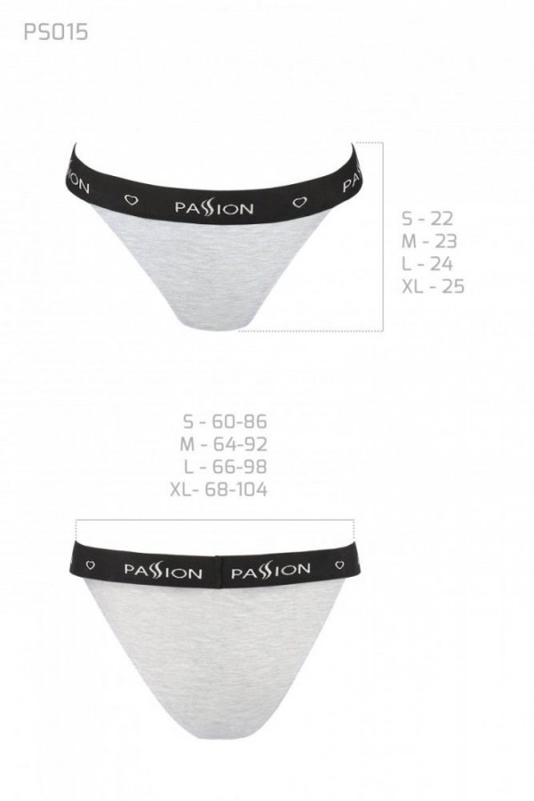 PS015 PANTIES grey sportowe figi