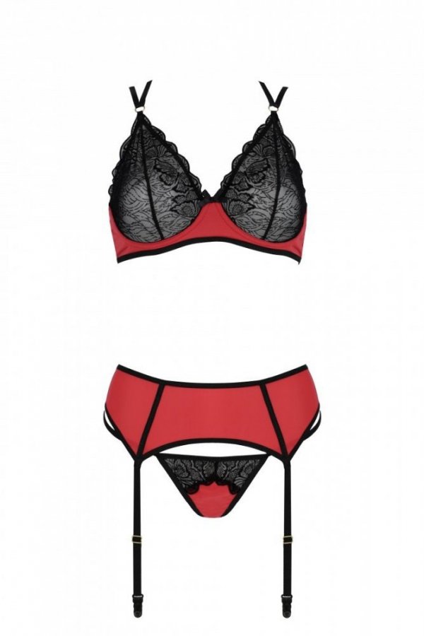 MAGNOLIA SET Czerwony zestaw dwuczęściowy