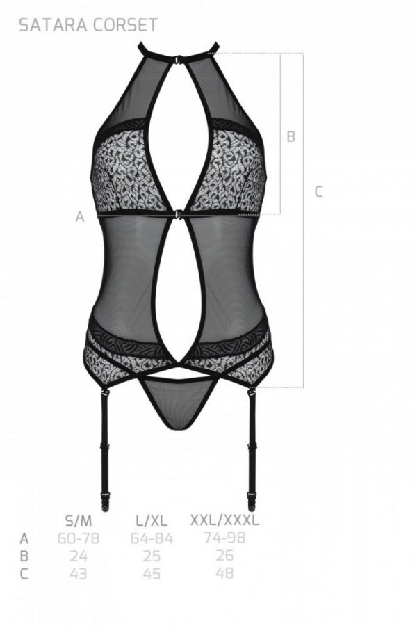 SATARA CORSET Czarny gorset