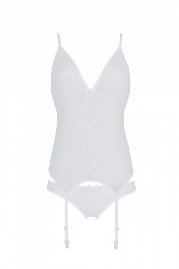 URSULA CORSET Biały koronkowy gorset
