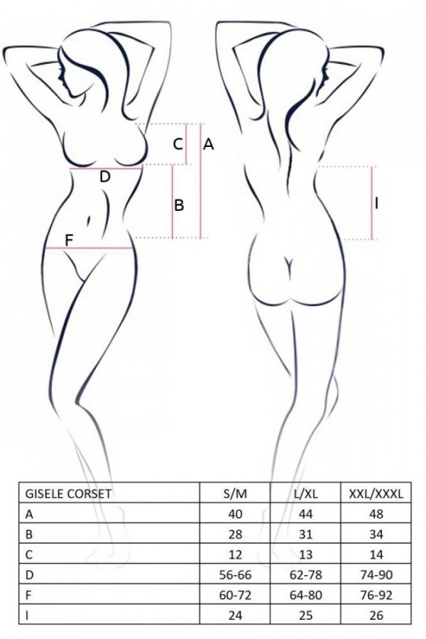 GISELE CORSET Czarny gorset