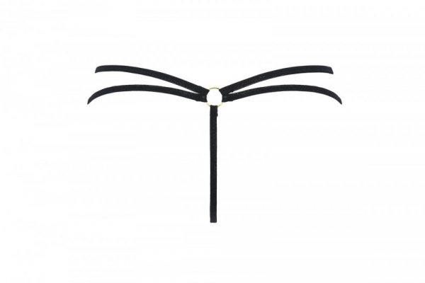 ROSCA THONG Czarne stringi otwarte