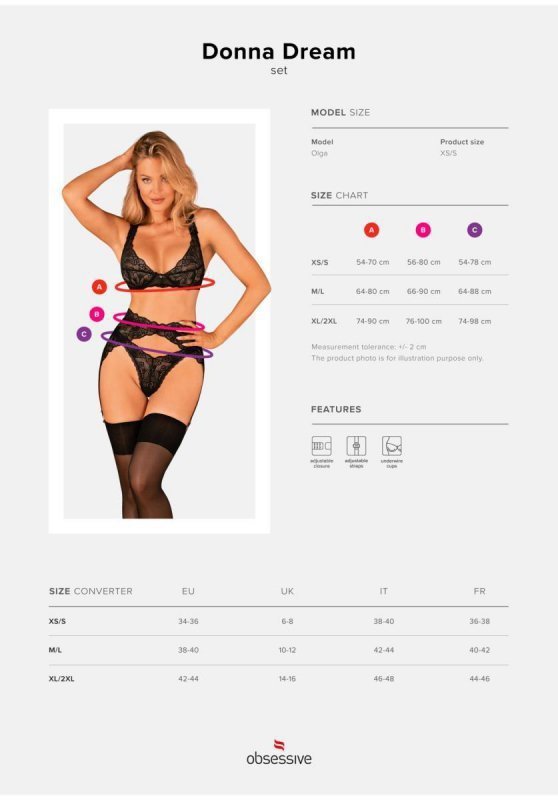 Donna Dream komplet 3-częściowy  M/L
