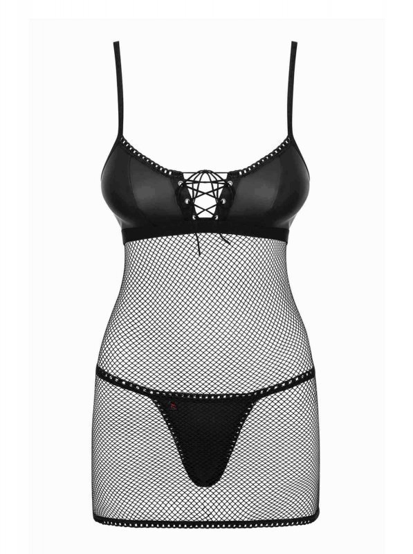 Bielizna-Redella koszulka i stringi czarna  S/M