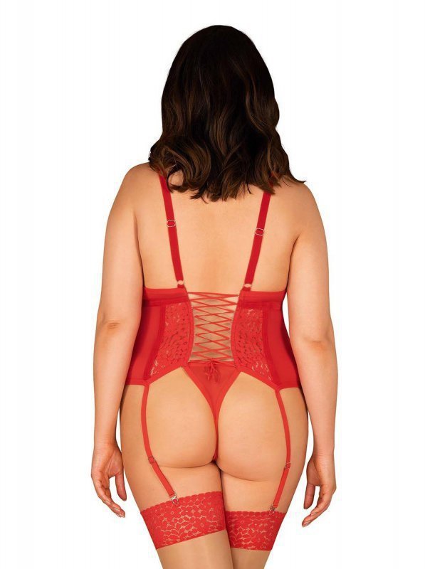Bielizna-Blossmina gorset i stringi  4XL/5XL