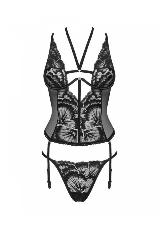Bielizna-Alessya gorset czarny  XS/S