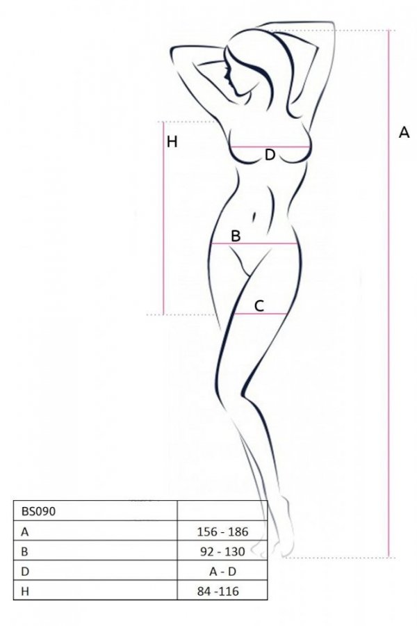 BS090 Bodystocking Czerwony