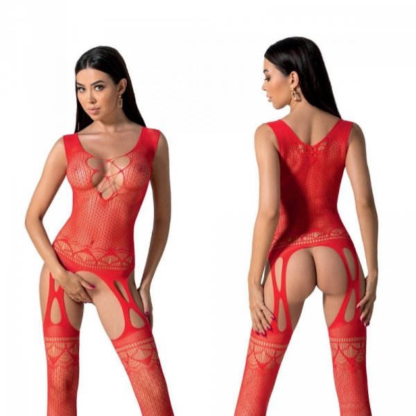 BS099 Bodystocking Czerwony