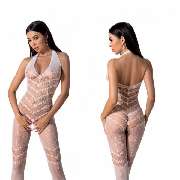 BS100 Bodystocking Biały