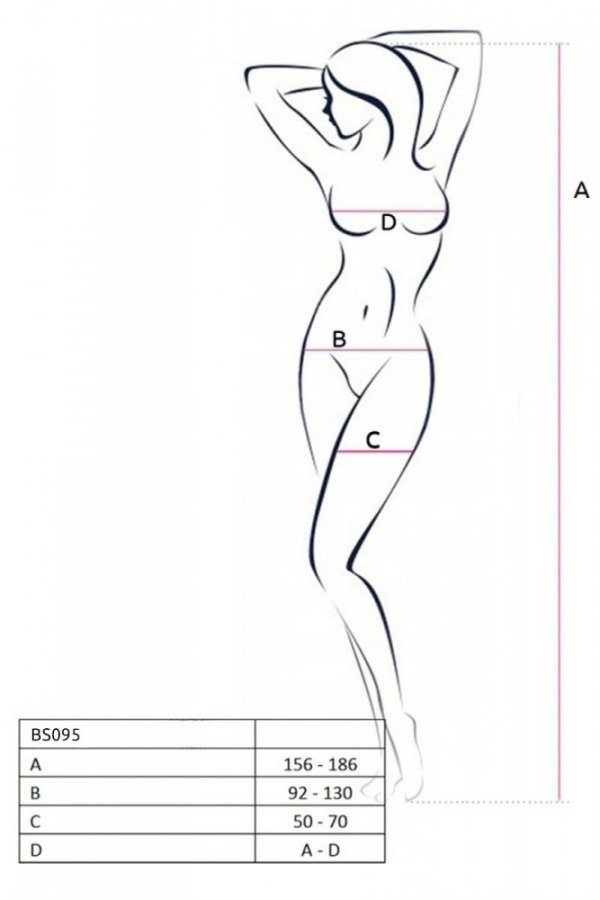 BS095 Bodystocking Czarny