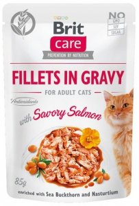 Brit Care Cat Fillets In Gravy Savory Salmon saszetka 85g