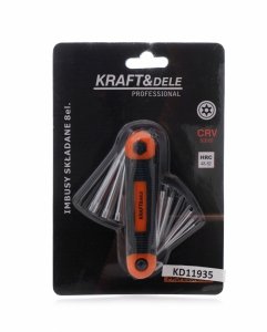 ZESTAW  IMBUSÓW SKŁADANYCH 8 EL. TORX KD11935