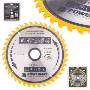 Tarcza widiowa do drewna 210x30 40z TDD-210x30x40Z