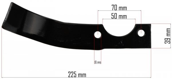Nóż lewy do glebogryzarki PM-GGS-700M-NOL