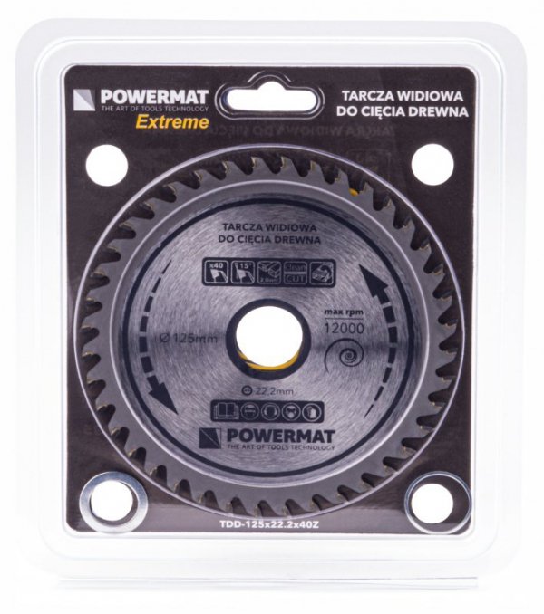 Tarcza widiowa do drewna 125x22.2 40z TDD-125x22.2x40Z
