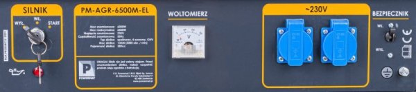 Agregat prądotwórczy 6500W z elektrycznym rozruchem PM-AGR-6500M-EL