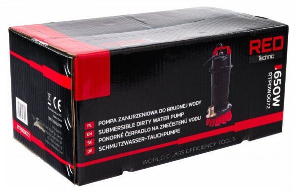 Pompa do WODY Brudnej Czystej Deszczówki 8000 l/h Ścieków 1&quot; Zatapialna RTPDW0072
