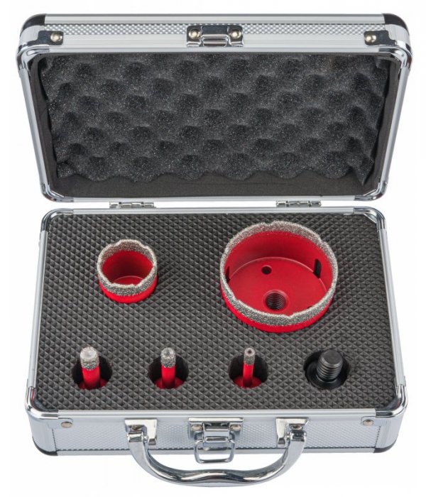 Zestaw 5 OTWORNIC Koronek 6-68 mm Otwornica Diamentowa Adapter HEX M14 RTZOD0045