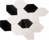 Marmurowa Mozaika Bianco Neve i Black Silk