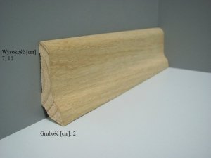 DĄB Listwa Classic z litego drewna 7 / 2 cm