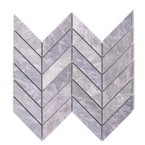 Mozaika marmur Nordic Grey, Jodełka , szczotka 
