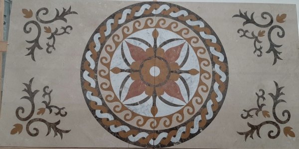 Mozaika kamienna z marmuru, prostokąt, dywan  180x90