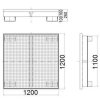 Wanna wychwytowa metalowa na 4 beczki 200L 120x120cm